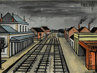 Bernard Buffet, Les Rails, 1982